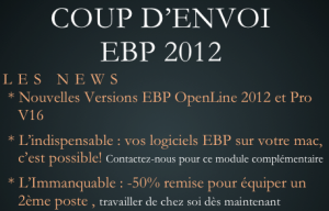 Coup d'envoi des versions EBP 2012