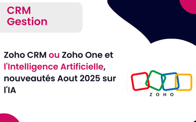 Zoho CRM ou Zoho One et l’Intelligence Artificielle, nouveautés Aout 2025 sur l’IA