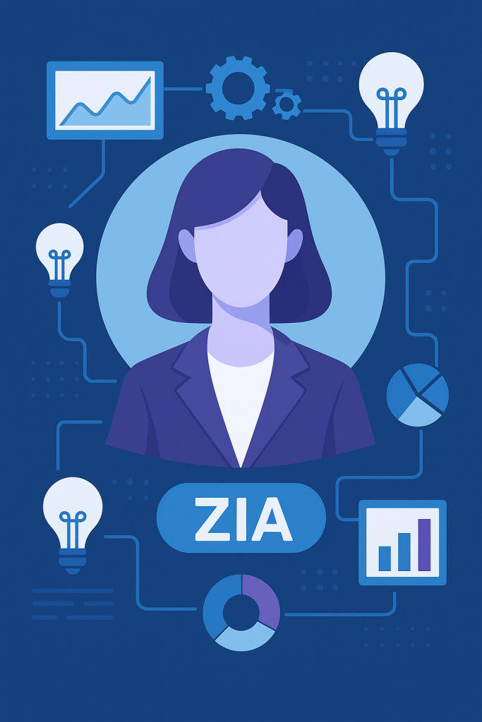 Le véritable changement de paradigme vient de l'intégration de l'intelligence artificielle au cœur de ZOHO CRM. ZIA, l'assistante IA de ZOHO, n'est pas un gadget. C'est un moteur de performance qui analyse, prédit et automatise pour vous.

Concrètement, que fait ZIA pour vous ?

•Elle anticipe les besoins de vos clients : En analysant les données, ZIA peut prédire les risques de churn (perte de client) ou identifier les meilleures opportunités de vente additionnelle.