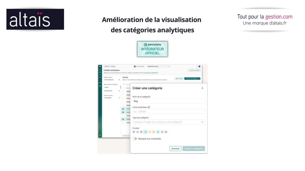 Pennylane 2026: Personnalisation des Catégories Analytiques