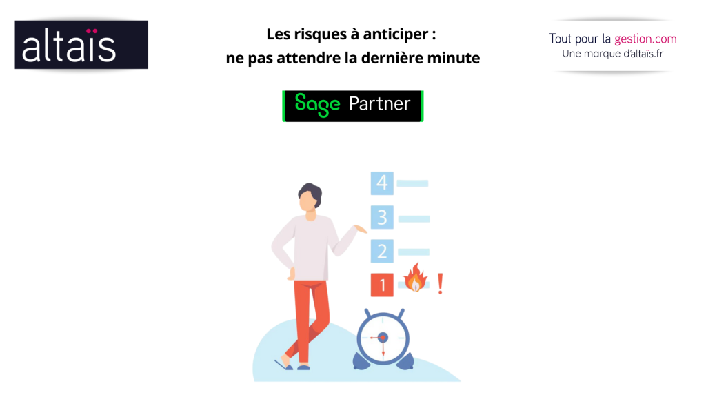 Pourquoi choisir sa Plateforme Agréée Sage Pennylane Ebp ou Esker est important et urgent? Une préparation tardive à la Facture électronique et au choix de sa plateforme Agréée (PA ex PDP)expose les entreprises et les utilisateurs à des risques que nous expliquons ici. Préparez et anticipez le choix de votre PDP, votre inscription à votre Plateforme Agréée et la mise à jour de vos logiciels Sage. Visualisez le plan de formation spécifique à nos formations en ligne sur l'utilisation de la Plateforme agréée Sage avec la Facture élecronique et les fonctions Sage Erp associées. Ne pas formez les utilisateurs au fur et à mesure sera un risque de voir ses factures rejetées par les PA (PDP) pour gérer le e-reporting et e-invoicing sur SAGE.