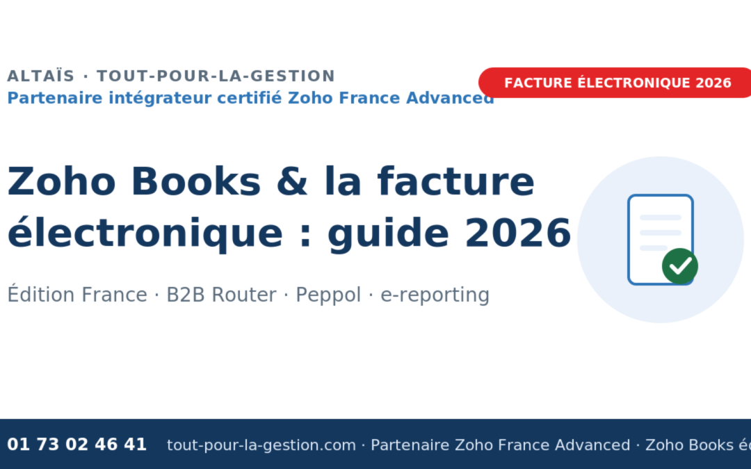 Zoho Books & la facture électronique en France : le guide complet 2026 (édition France, B2B Router, Peppol, e-reporting)