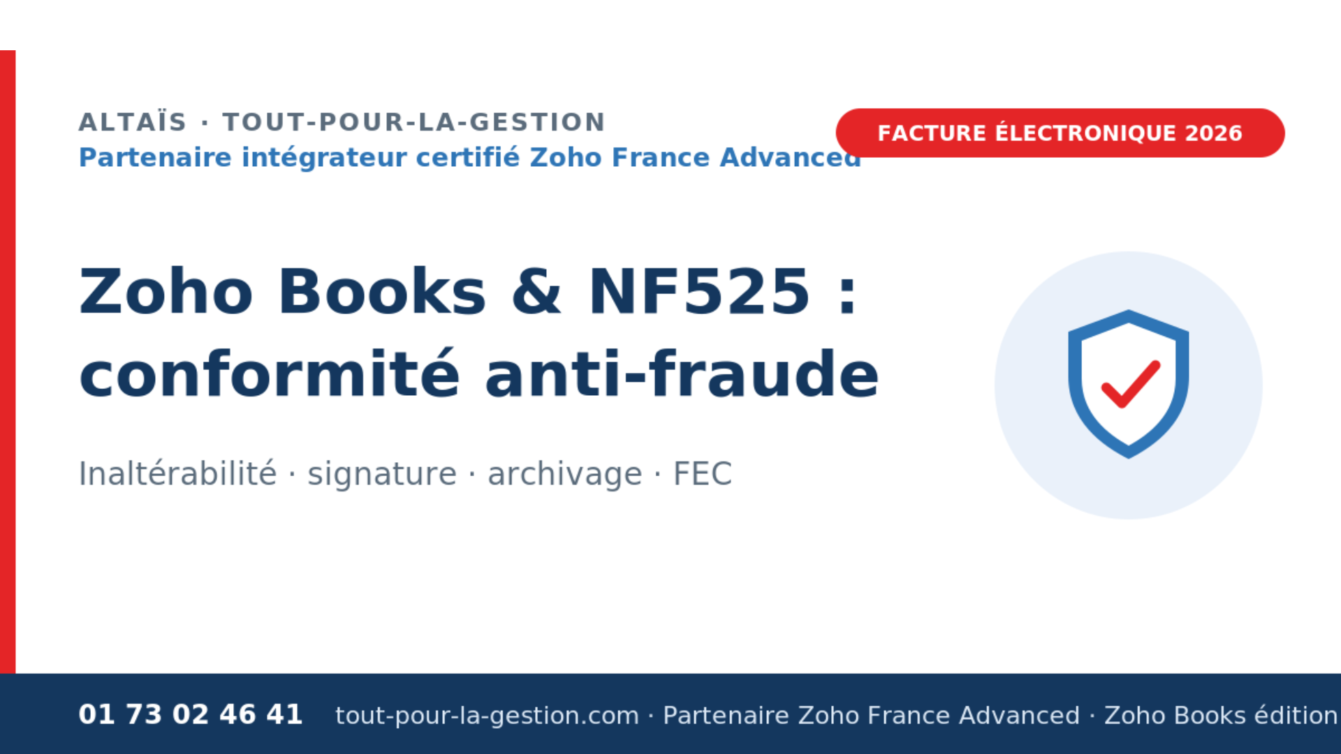Zoho Books facture électronique — édition France, B2B Router & Peppol, par Altaïs partenaire Zoho France Advanced