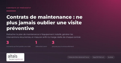 Contrats de maintenance : ne plus jamais oublier une visite préventive