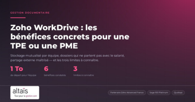 Zoho WorkDrive : les bénéfices concrets pour une TPE ou une PME