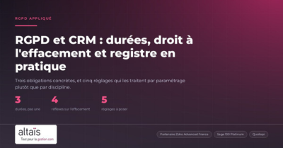 RGPD et CRM : durées de conservation, droit à l'effacement et registre, en pratique