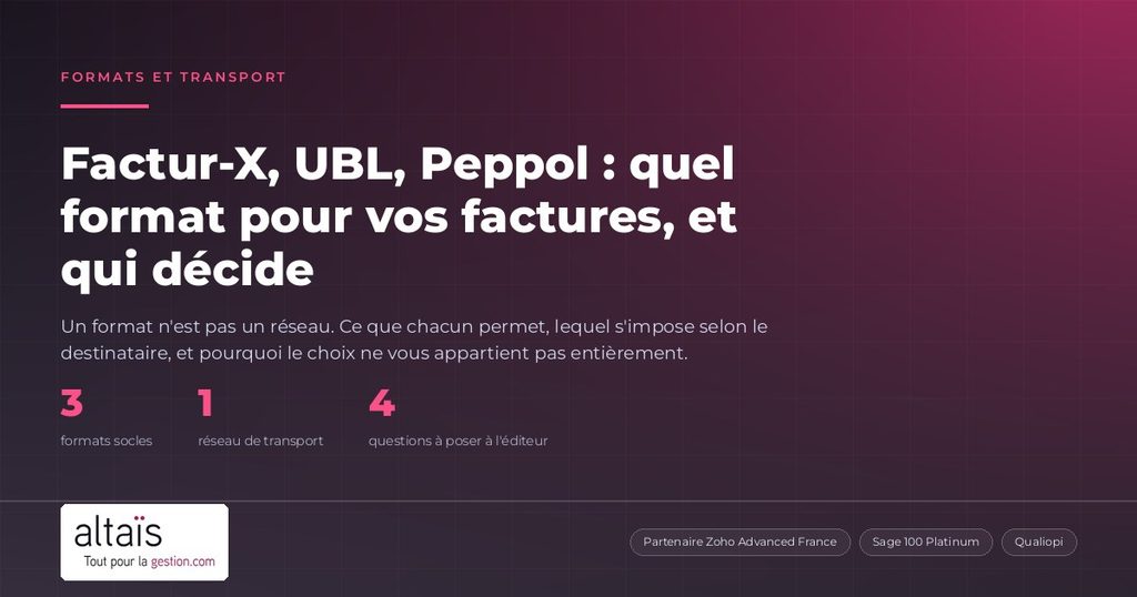 Factur-X, UBL, Peppol : quel format pour vos factures, et qui décide