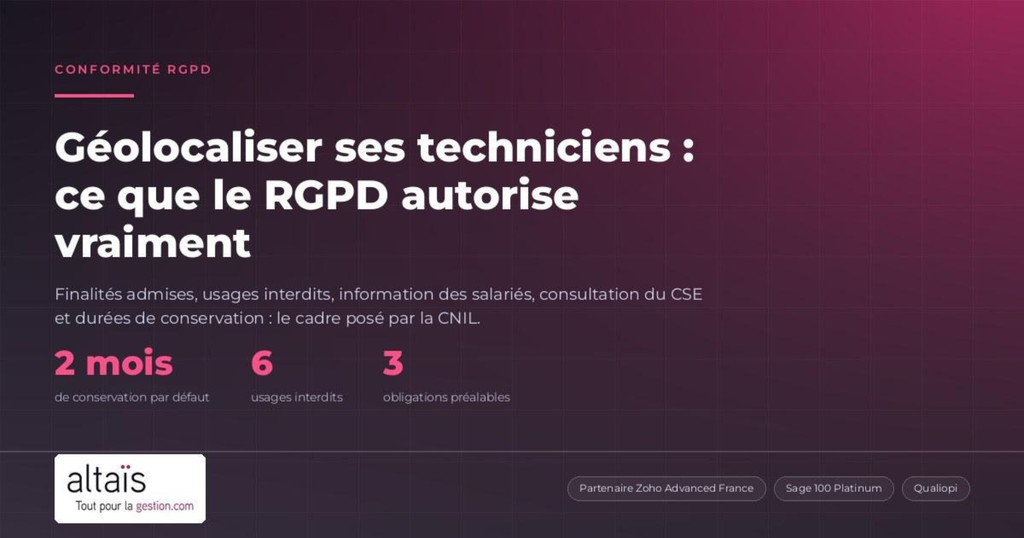 Géolocaliser ses techniciens : ce que le RGPD autorise vraiment