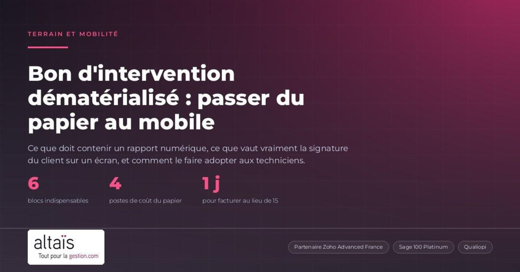 Bon d'intervention dématérialisé : passer du papier au mobile