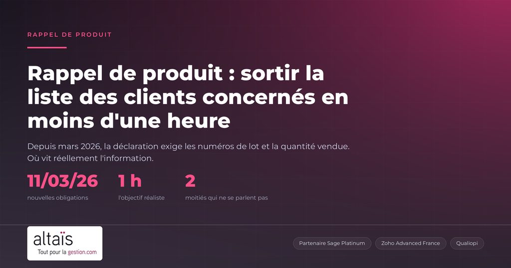 Rappel de produit : sortir la liste des clients concernés en moins d'une heure