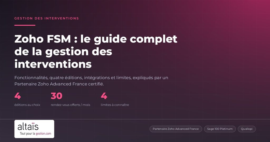 Zoho FSM : le guide complet de la gestion des interventions chez Zoho