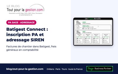 Batigest Connect : inscription à la PA Sage et adressage SIREN