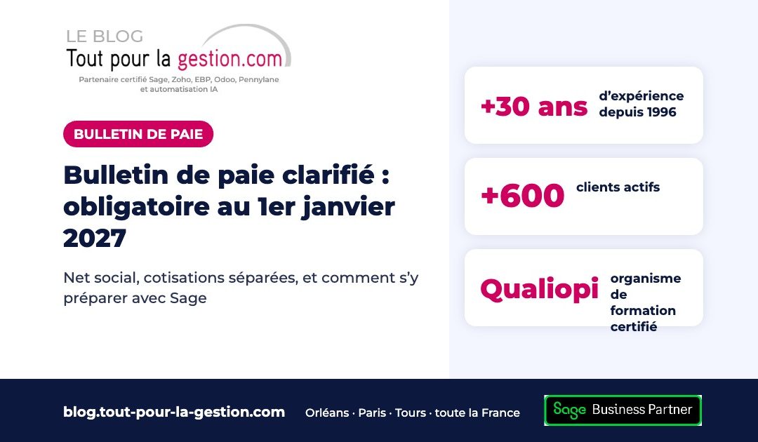Bulletin de paie clarifié : obligatoire au 1er janvier 2027