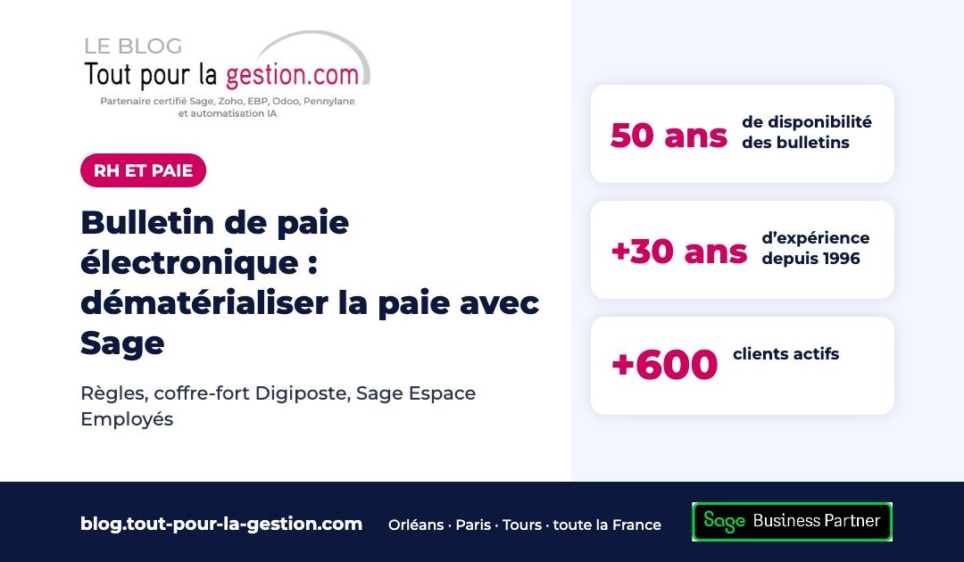 Bulletin de paie électronique : dématérialiser la paie avec Sage