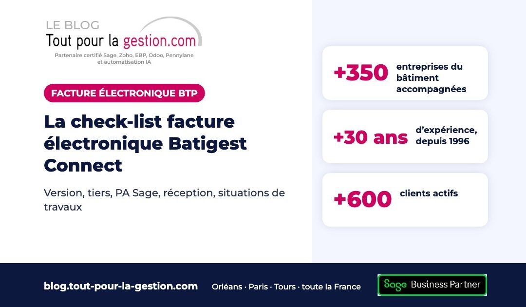 Facture électronique BTP : la check-list Batigest Connect