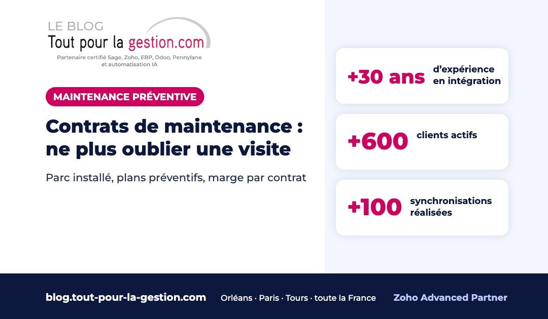 Contrats de maintenance : ne plus oublier une visite préventive