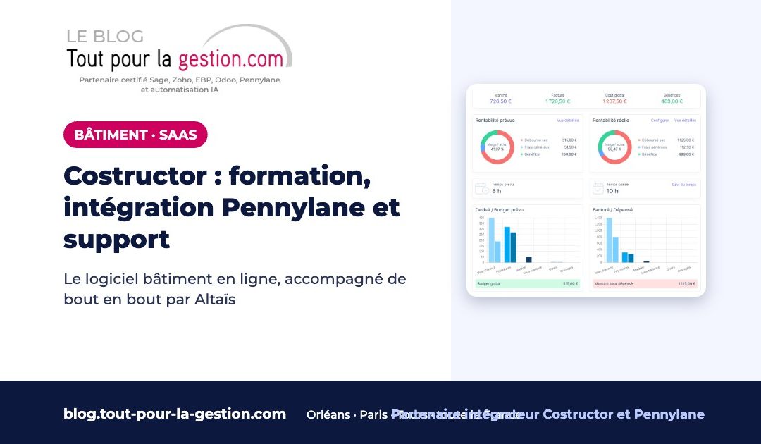 Costructor : formation, intégration Pennylane et support pour le BTP