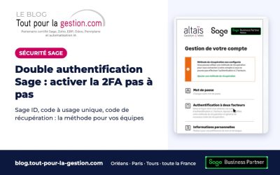Double authentification Sage (Sage ID) : activer la 2FA pas à pas