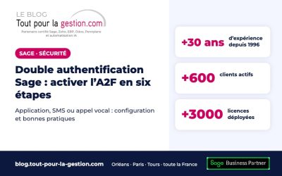 Double authentification Sage : activer l’A2F en six étapes