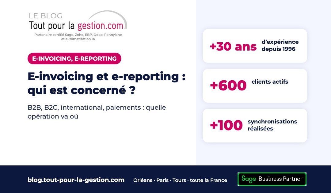 E-invoicing et e-reporting : quelles entreprises et opérations ?