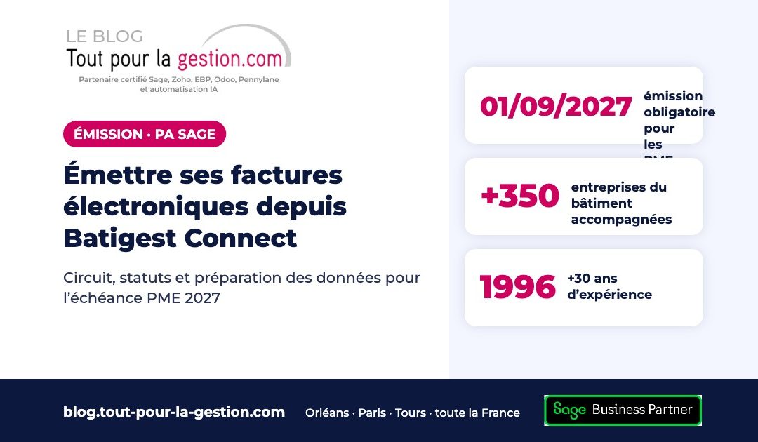 Émettre ses factures électroniques depuis Batigest Connect
