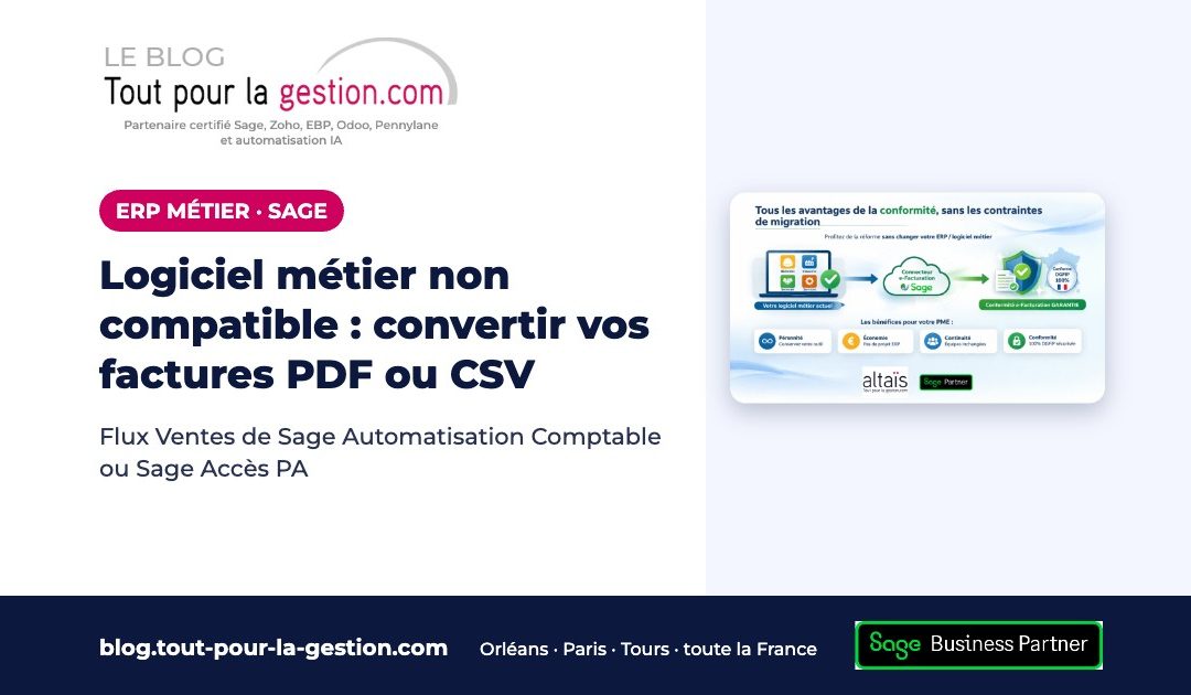 Logiciel métier non compatible : convertir vos factures PDF ou CSV