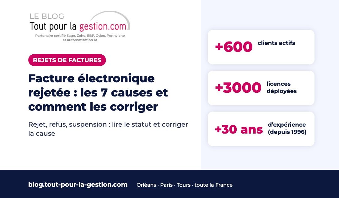 Facture électronique rejetée : les 7 causes et comment les corriger