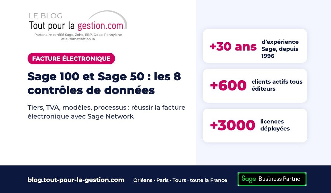 Facture électronique Sage 100 et Sage 50 : les 8 contrôles de données