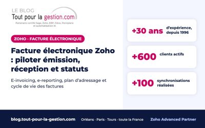 Facture électronique Zoho : piloter émission, réception et statuts