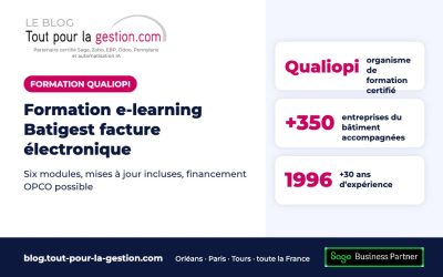 Formation e-learning Batigest facture électronique : financement OPCO
