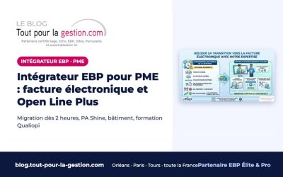 Intégrateur EBP pour PME : facture électronique, gestion, paie et bâtiment