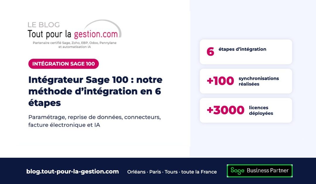 Intégrateur Sage 100 : méthode d’intégration, connecteurs, facture électronique et IA