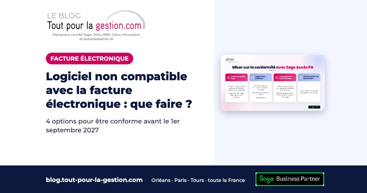 Logiciel non compatible facture électronique : 4 solutions – Altaïs