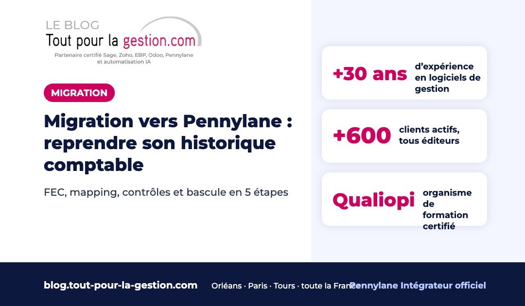 Migration vers Pennylane : reprendre son historique comptable