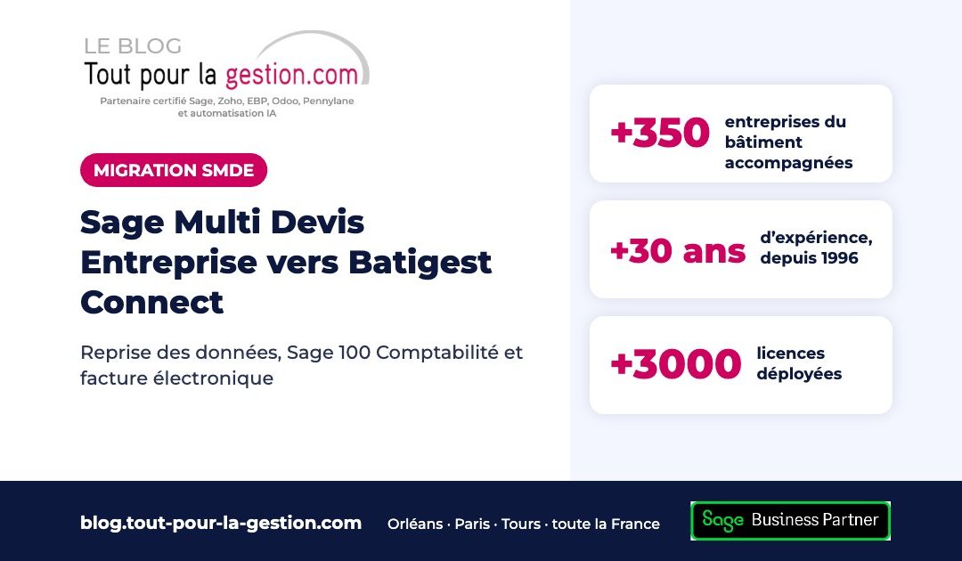 Sage Multi Devis Entreprise : migrer vers Batigest Connect
