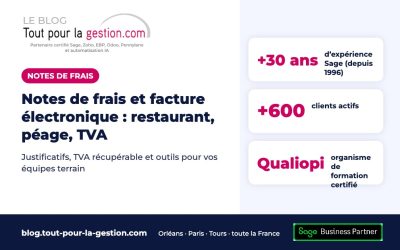 Notes de frais et facture électronique : restaurant, péage, TVA
