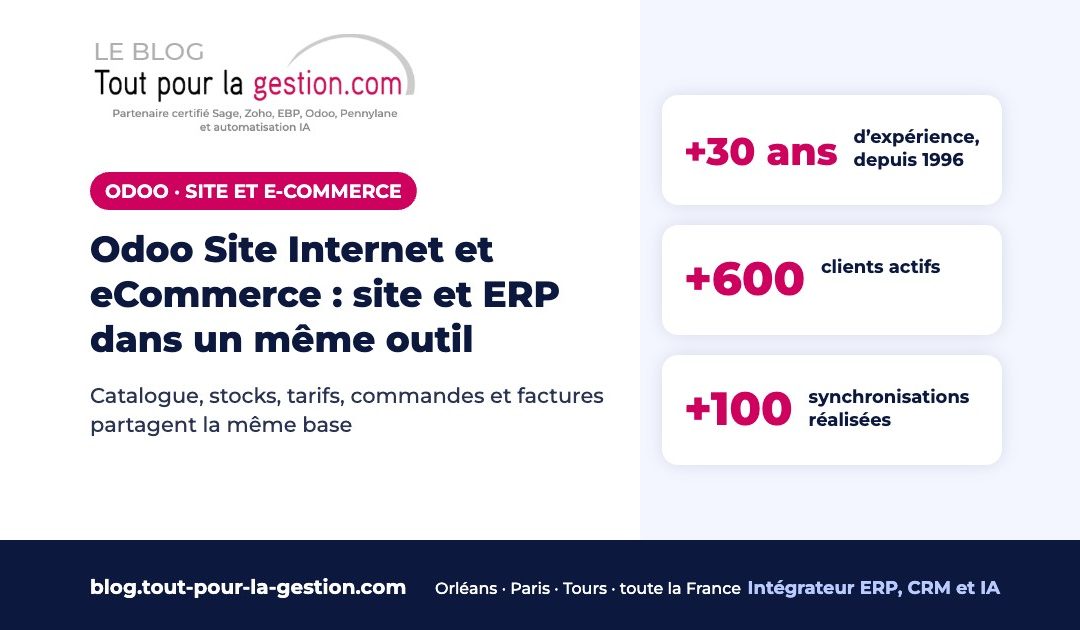 Odoo Site Internet et eCommerce : site et ERP dans un même outil