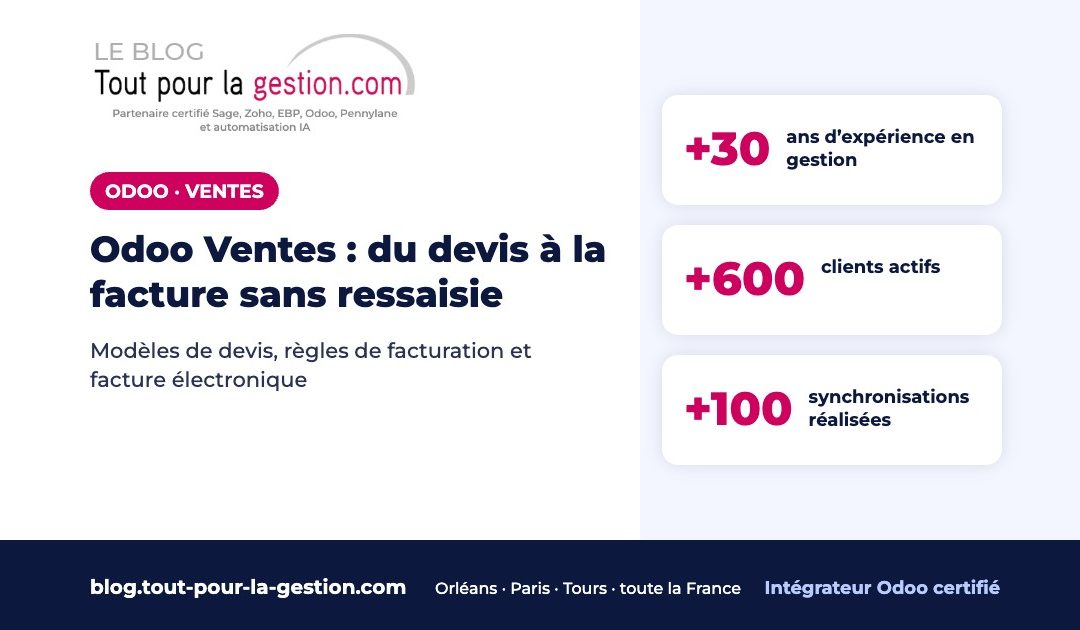 Odoo Ventes : du devis à la facture sans ressaisie