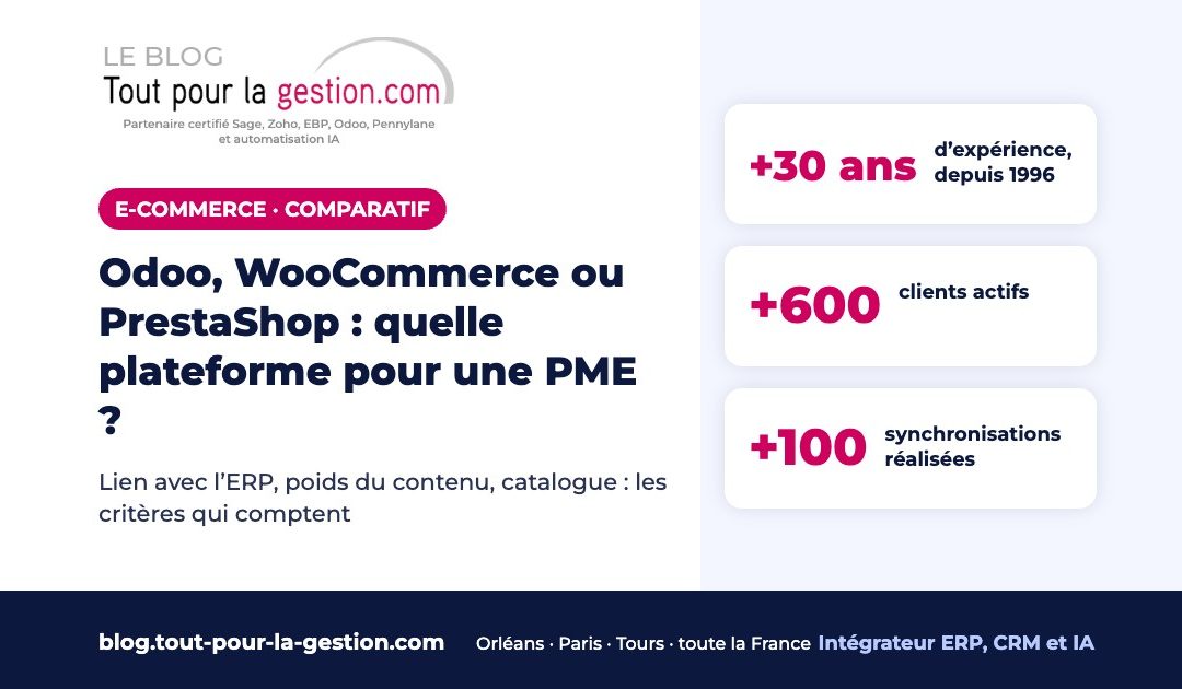 Odoo, WooCommerce ou PrestaShop : quelle plateforme pour une PME ?