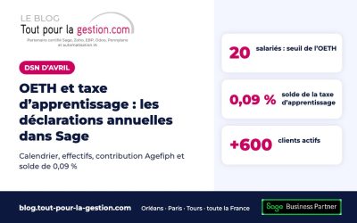 OETH et taxe d’apprentissage : les déclarations annuelles dans Sage