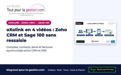 oXolink en 4 vidéos : connecter Zoho CRM et Sage 100 sans ressaisie