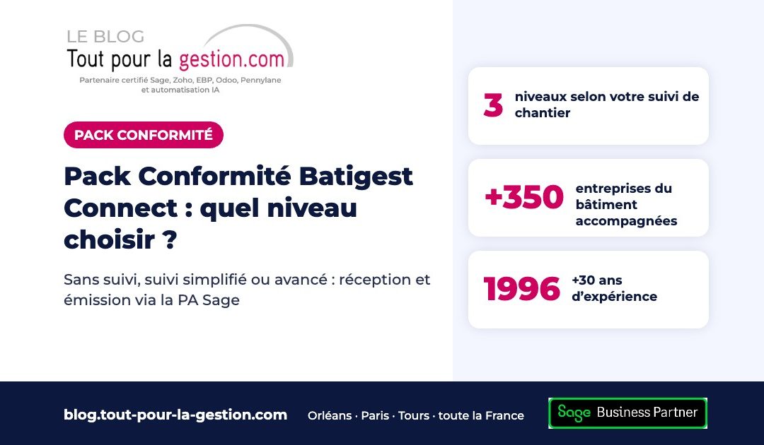 Pack Conformité Batigest Connect : quel niveau choisir ?