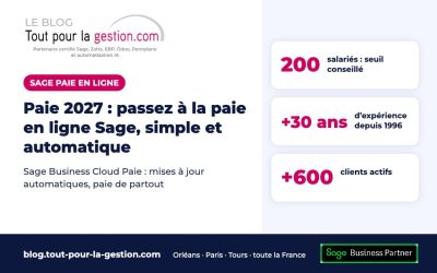 Paie 2027 : passez à la paie en ligne Sage (SBCP), simple et automatique