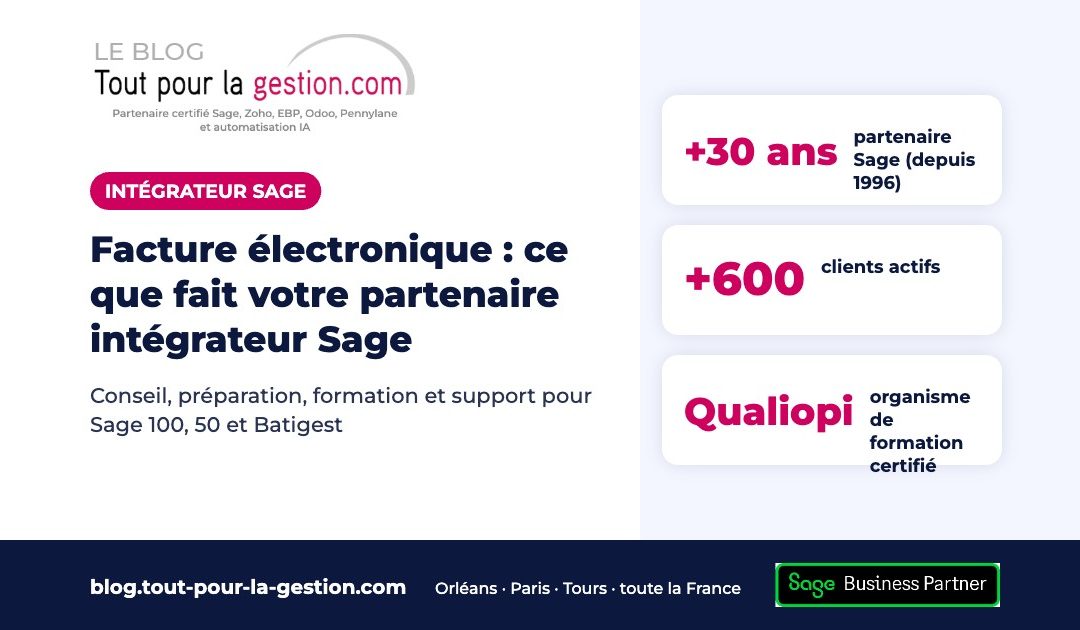 Facture électronique : ce que fait votre partenaire intégrateur Sage