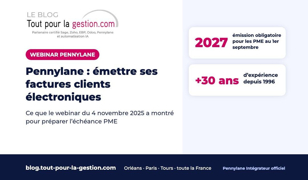 Pennylane : émettre ses factures clients électroniques (webinar 2025)