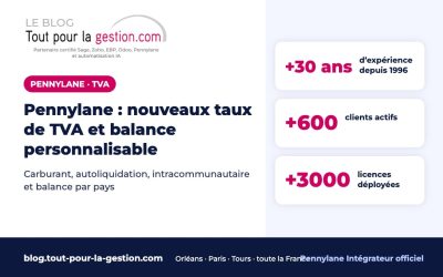 Pennylane : nouveaux taux de TVA et balance personnalisable