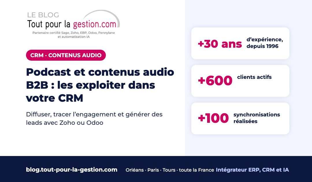 Podcast et contenus audio B2B : les exploiter dans votre CRM