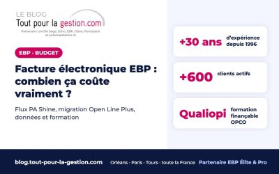 Prix de la facture électronique EBP : flux, migration, formation