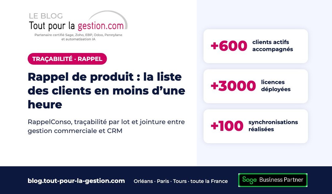 Rappel de produit : sortir la liste des clients concernés en moins d’une heure