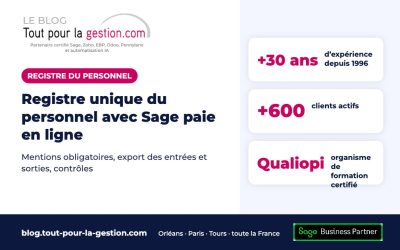 Registre unique du personnel : le tenir à jour avec Sage paie en ligne